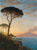 Le Vésuve au crépuscule - William Stanley Haseltine — vy av konstverket