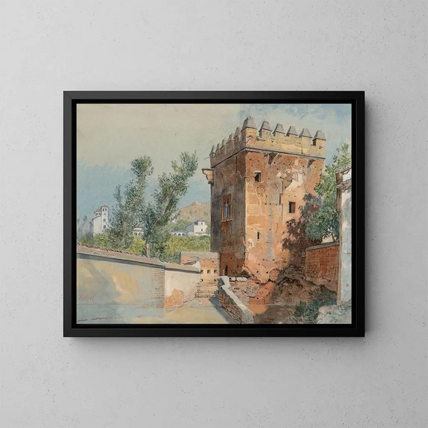 Vue depuis l'Alhambra, Spanien - William Stanley Haseltine — inramlat konstverk på väggen