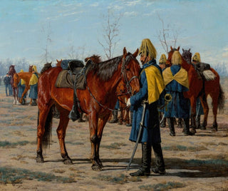 William Thomas Trego - US Calvary Preparing to Ride.webp
