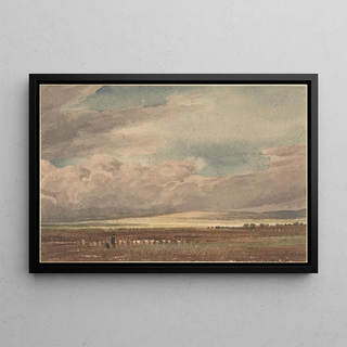 William Turner of Oxford - Salisbury Plain with Old Sarum in the Distance Wiltshire.webp