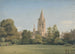 Vue depuis le jardin du doyen Christ Church Oxford - William Turner d'Oxford — vy av konstverket