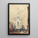Vue de l'église Sainte-Marie à Londres - William Wyld — inramlat konstverk på väggen