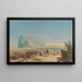 Vue de Gibraltar - William Wyld — inramlat konstverk på väggen