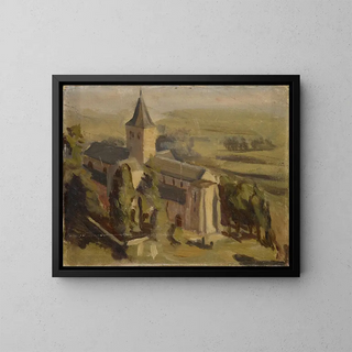 William de Goumois - Landscape with Medieval Church.webp
