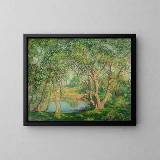 Lac caché - Wilson Henry Irvine — inramlat konstverk på väggen