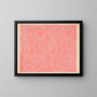 Winold Reiss - calligraphic scrolls and script on salmon background.webp