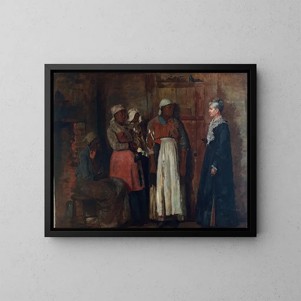 En besök hos den gamla älskarinnan - Winslow Homer — inramlat konstverk på väggen