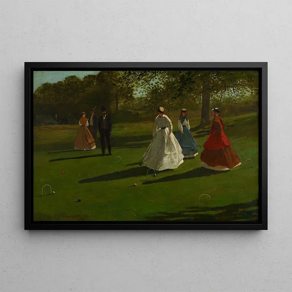croquetspelare - Winslow Homer — inramlat konstverk på väggen