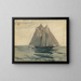 Schooner de Gloucester - Winslow Homer — inramlat konstverk på väggen