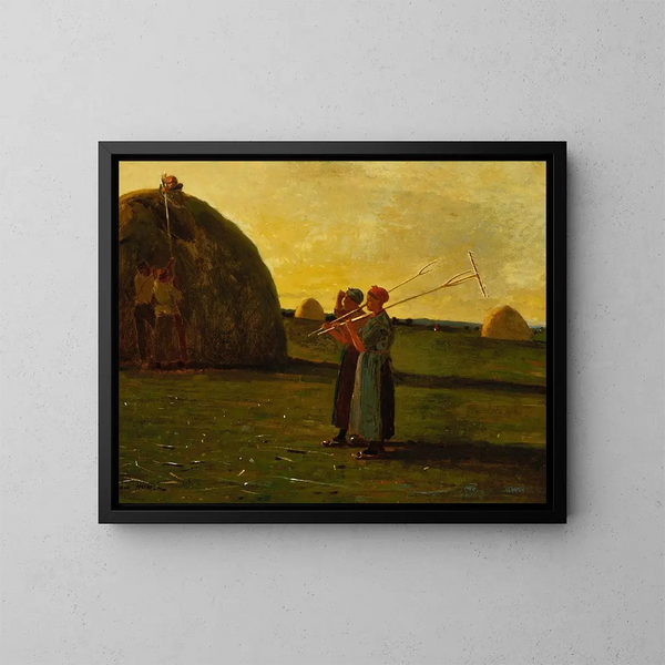 Faucheurs - Winslow Homer — inramlat konstverk på väggen