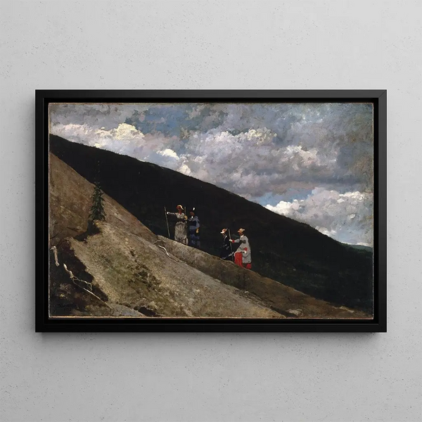 I bergen - Winslow Homer — inramlat konstverk på väggen