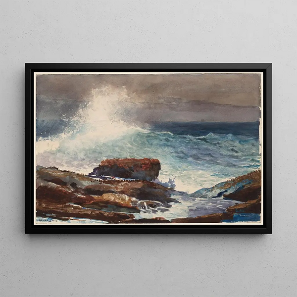 Marée Montante à Scarboro, Maine - Winslow Homer — inramlat konstverk på väggen