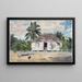 Hutte indigène à Nassau - Winslow Homer — inramlat konstverk på väggen