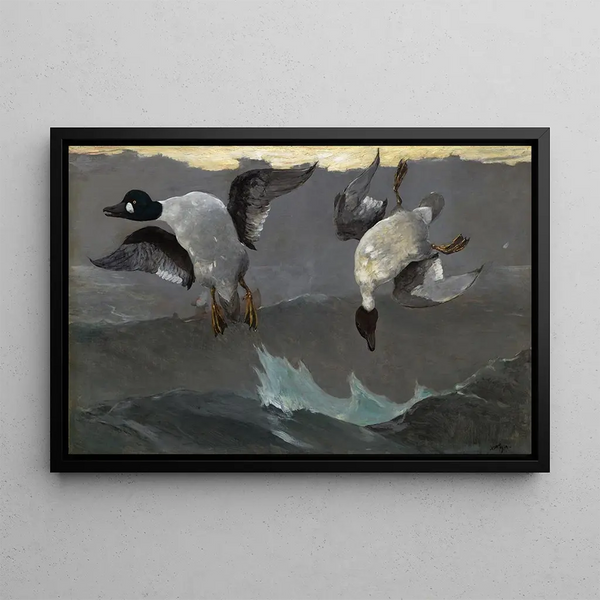 Höger och vänster - Winslow Homer — inramlat konstverk på väggen