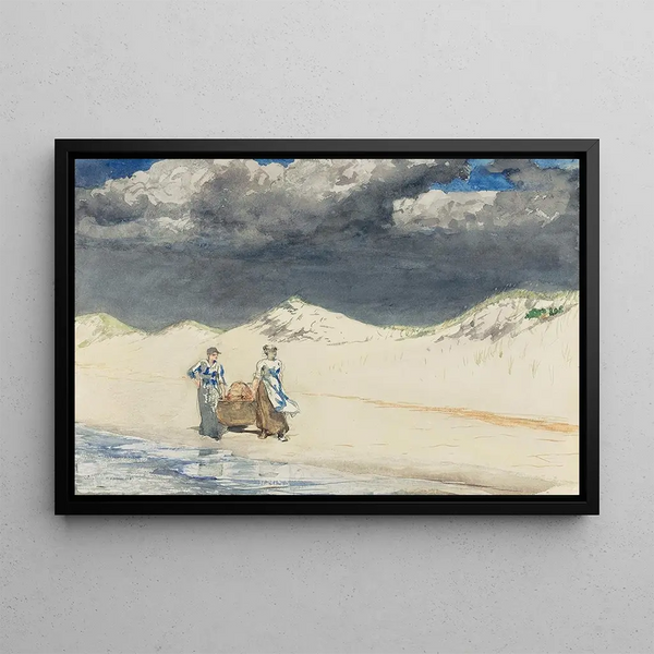 Sable och himmel - Winslow Homer — inramlat konstverk på väggen