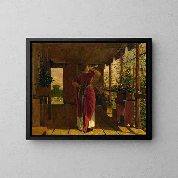 Le Cor de chasse - Winslow Homer — inramlat konstverk på väggen