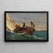 La coquette - Winslow Homer — inramlat konstverk på väggen