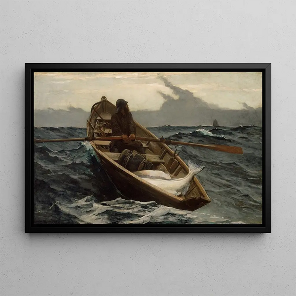 L'Avertissement de brouillard - Winslow Homer — inramlat konstverk på väggen