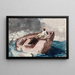Le Gulf Stream - Winslow Homer — inramlat konstverk på väggen