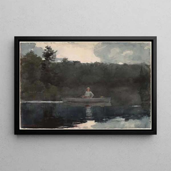 Den ensamma fiskaren - Winslow Homer — inramlat konstverk på väggen