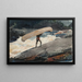Le Portage - Winslow Homer — inramlat konstverk på väggen