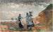 Tre unga fiskareflickor i Tynemouth - Winslow Homer — vy av konstverket