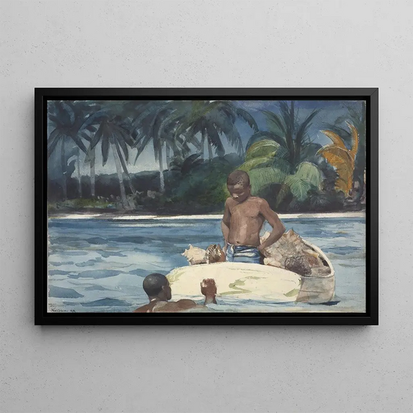 Dykare från Västindien - Winslow Homer — inramlat konstverk på väggen