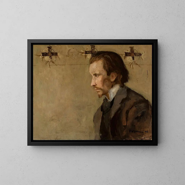 Portrait de Zygmunt Skirgieo, musicien - Witold Wojtkiewicz — inramlat konstverk på väggen