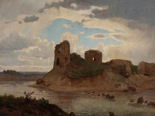 Wojciech Gerson - Ruins of the Bobrowniki castle by the Vistula River.webp