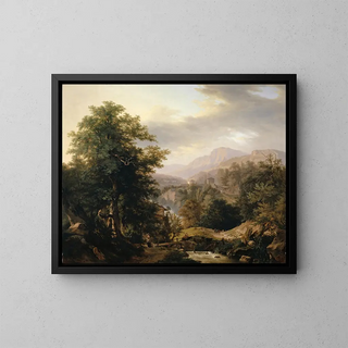 Wolfgang Adam Tpffer - Mountainous Landscape with Staffage Figures and Stream.webp