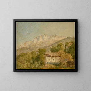 Wolfgang Adam Tpffer - Vue dune ferme et du massif des Mmises prise depuis StPaulenChablais ou Maxilly.webp