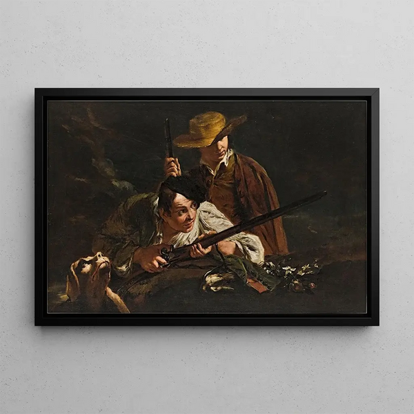 Workshop of Giovanni Battista Piazzetta - Young hunters with a dog.webp