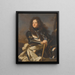 Porträtt av Henri Louis De La Tour D'Auvergne 1679-1753 Greve D'Evreux Maréchal av Frankrike - Atelier de Hyacinthe Rigaud — inramlat konstverk på väggen
