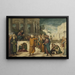 Le Christ et la femme adultère - Atelier de Jacopo Tintoretto — inramlat konstverk på väggen