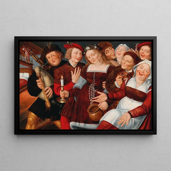 Workshop of Jan Massys - The Bride Being Led To The Bridal Bed.webp