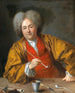 En elegant gentleman som håller en pipa - Jean-Baptiste Santerre-studie — vy av konstverket