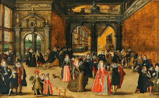 Workshop of Louis de Caullery - A Palace Interior With An Elegant Company.webp