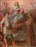 La Vierge à l'Enfant entre l'archange Michel et saint François - Atelier de Santi di Tito — vy av konstverket