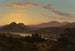 Vue du lever de soleil sur Drachenfels depuis Rolandseck - Worthington Whittredge — vy av konstverket