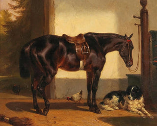 Wouterus Verschuur - A Loyal Friend in the Horse Stable.webp
