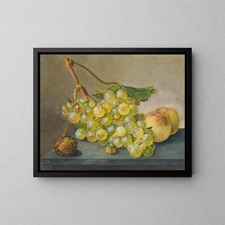 Wybrand Hendriks - A Bunch Of Grapes A Nut And Two Peaches.webp
