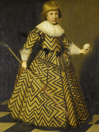 Wybrand de Geest - Portrait of a Boy with a Kolf Club.webp