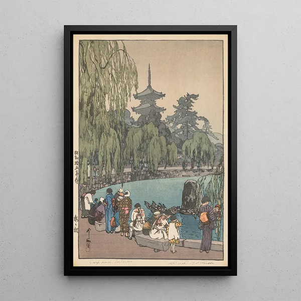 Yoshida Hiroshi - Carp and Tortoises.webp
