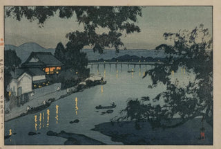 Yoshida Hiroshi - Evening on the Chikugo River.webp