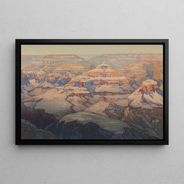 Grand Canyon från serien De Förenta Staterna - Yoshida Hiroshi — inramlat konstverk på väggen