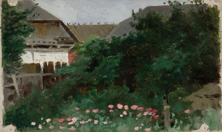 Zdzisaw Jasiski - Cottage in the garden in Przek.webp