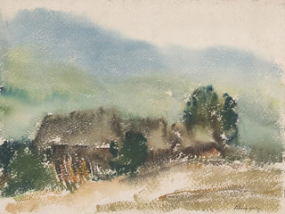 Zolo Palugyay - Motif with Village Cottages.webp