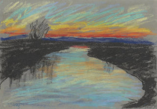 Zolo Palugyay - Red Dawn over a River.webp