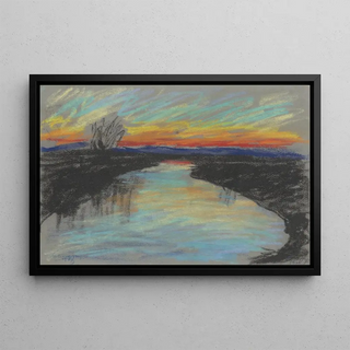 Zolo Palugyay - Red Dawn over a River.webp