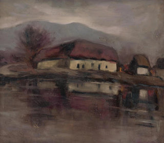 Zolo Palugyay - Sketch of a Landscape with a Lake.webp